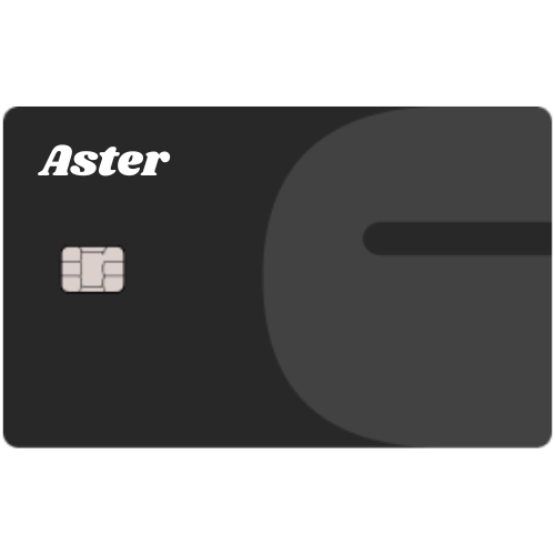 A picture of the Aster charge card
